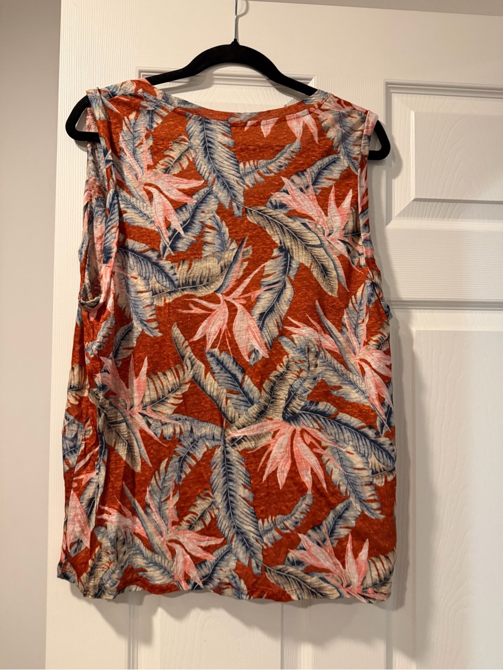 LOFT Rust Tropical Leaf Swim Coverup Tank